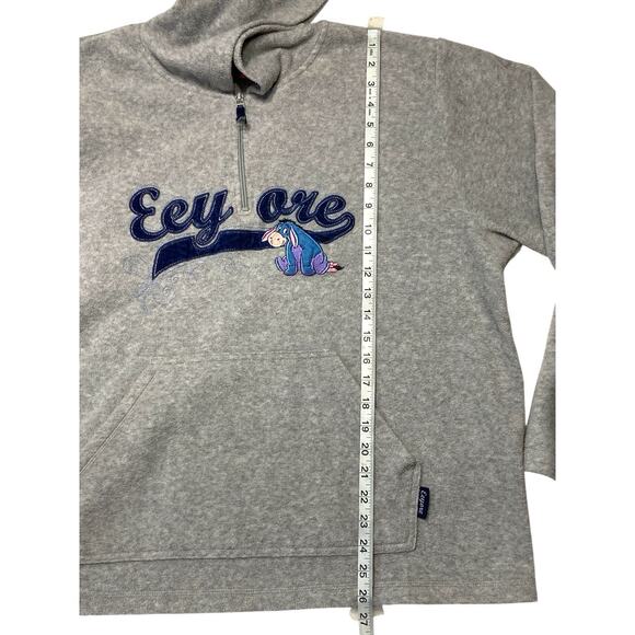 Vintage Eeyore Disney Embroidered Hoodie Missy Size XL Gray - Picture 9 of 14